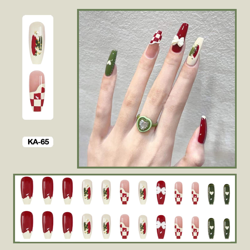 24 pçs/caixa de unhas postiças - Nail Art reutilizáveis - Unhas auto adesivas.