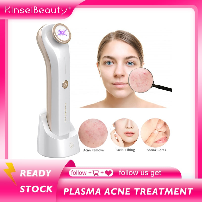 Plasma Facial com Laser de Luz Azul - Dispositivo de Tratamento de Ozônio - Remoção de Cicatrizes e Acne Anti-rugas.