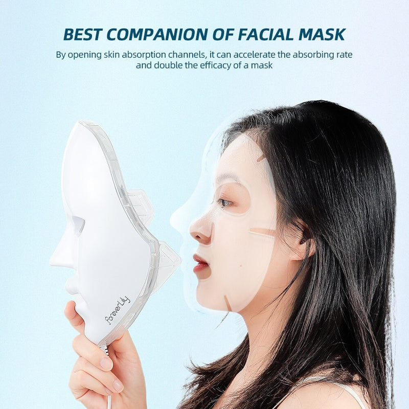 Máscara Facial de Rejuvenescimento da Pele - Fototerapia Cuidados Faciais Beleza Anti Acne Clareamento Máscara de Remoção de Rugas.